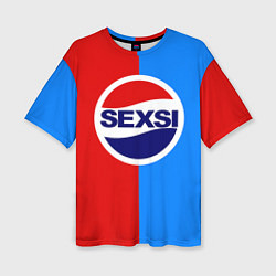 Футболка оверсайз женская Sexsi Pepsi, цвет: 3D-принт