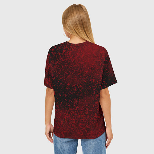 Женская футболка оверсайз BFMV: Red Skull / 3D-принт – фото 4
