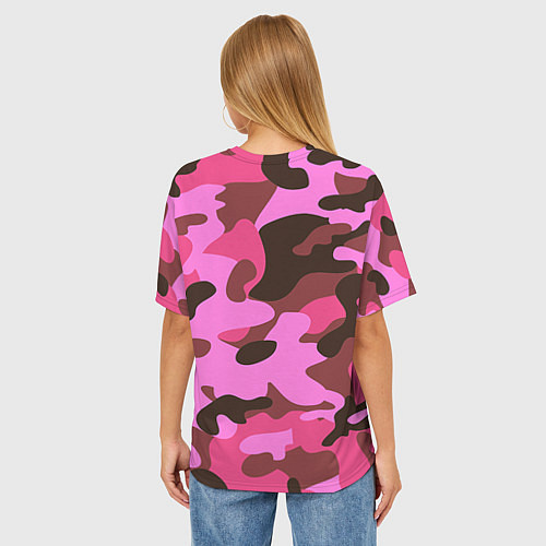 Женская футболка оверсайз Барби / 3D-принт – фото 4