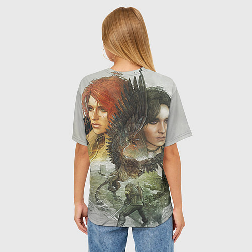 Женская футболка оверсайз Девушки Ведьмака / 3D-принт – фото 4