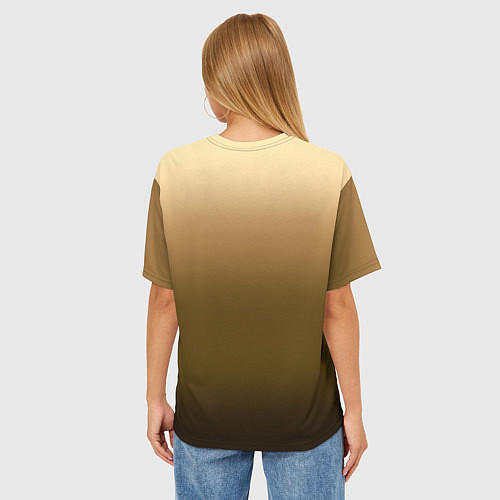 Женская футболка оверсайз Взгляд медведя / 3D-принт – фото 4