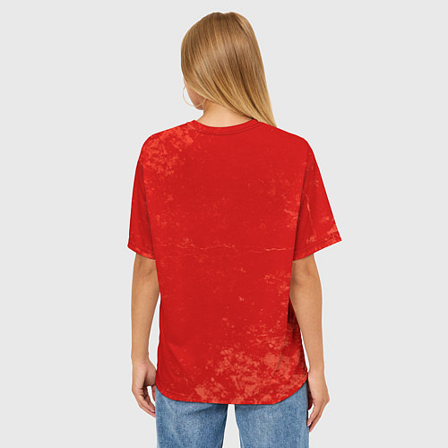 Женская футболка оверсайз Red Lenin / 3D-принт – фото 4
