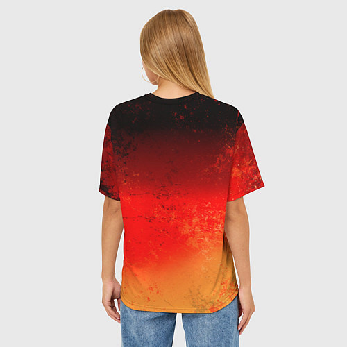Женская футболка оверсайз Big Bang: Flame Boys / 3D-принт – фото 4
