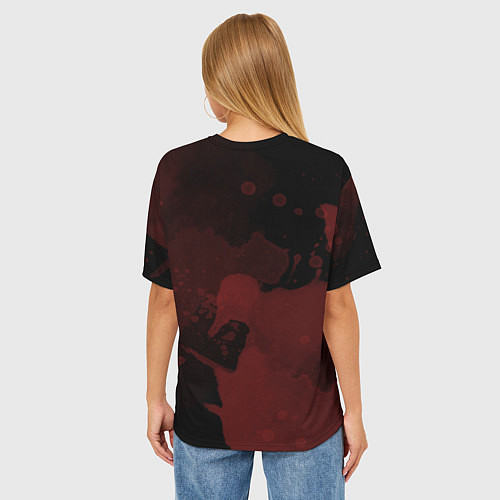Женская футболка оверсайз Зомби клоун / 3D-принт – фото 4
