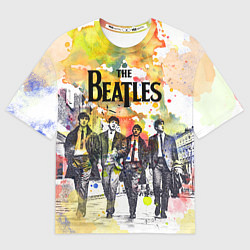 Футболка оверсайз женская The Beatles: Colour Spray, цвет: 3D-принт