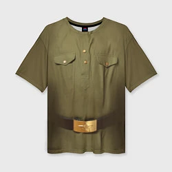 Женская футболка оверсайз Униформа солдата