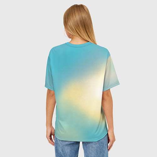 Женская футболка оверсайз Кунг фу панда / 3D-принт – фото 4