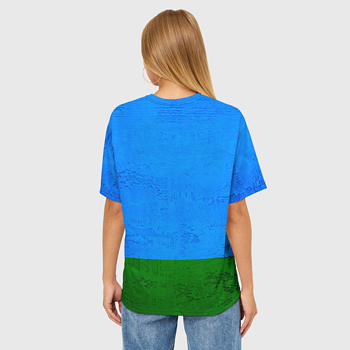 Женская футболка оверсайз Череп: ВДВ / 3D-принт – фото 4