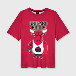 Женская футболка оверсайз Chicago bulls