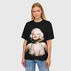 Футболка оверсайз женская Мерлин Монро 2, цвет: 3D-принт — фото 2
