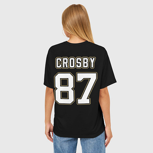 Женская футболка оверсайз Pittsburgh Penguins: Crosby / 3D-принт – фото 4