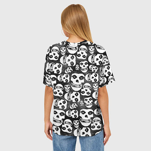 Женская футболка оверсайз Misfits Pattern / 3D-принт – фото 4