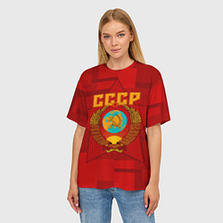 Футболка оверсайз женская СССР, цвет: 3D-принт — фото 2