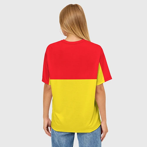 Женская футболка оверсайз Сборная Испании: Евро 2016 / 3D-принт – фото 4