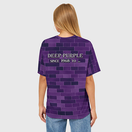 Женская футболка оверсайз Deep Purple / 3D-принт – фото 4