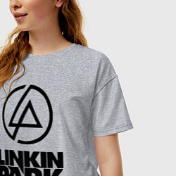 Футболка оверсайз женская Linkin Park, цвет: меланж — фото 2