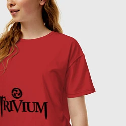 Футболка оверсайз женская Trivium, цвет: красный — фото 2