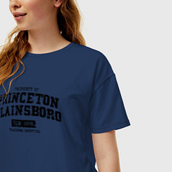 Футболка оверсайз женская Princeton Plainsboro, цвет: тёмно-синий — фото 2