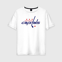 Футболка оверсайз женская Washington Capitals, цвет: белый