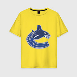 Футболка оверсайз женская Vancouver Canucks, цвет: желтый