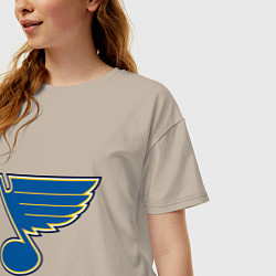 Футболка оверсайз женская St Louis Blues, цвет: миндальный — фото 2