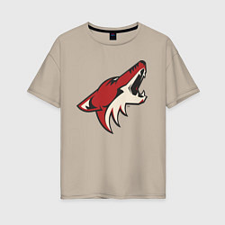 Футболка оверсайз женская Phoenix Coyotes, цвет: миндальный