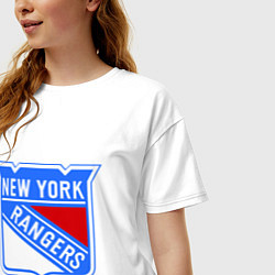 Футболка оверсайз женская New York Rangers, цвет: белый — фото 2