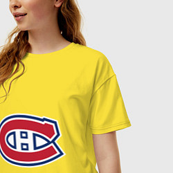 Футболка оверсайз женская Montreal Canadiens, цвет: желтый — фото 2