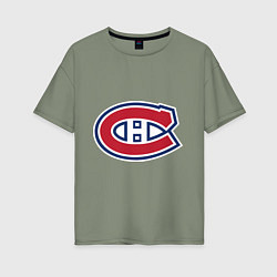 Футболка оверсайз женская Montreal Canadiens, цвет: авокадо
