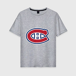 Футболка оверсайз женская Montreal Canadiens, цвет: меланж