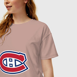 Футболка оверсайз женская Montreal Canadiens, цвет: пыльно-розовый — фото 2