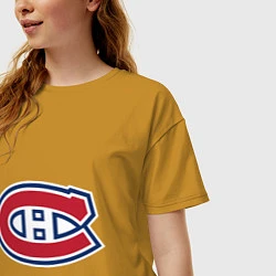 Футболка оверсайз женская Montreal Canadiens, цвет: горчичный — фото 2