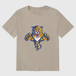 Футболка оверсайз женская Florida Panthers, цвет: миндальный
