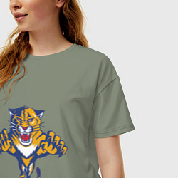 Футболка оверсайз женская Florida Panthers, цвет: авокадо — фото 2