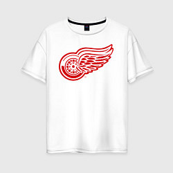 Футболка оверсайз женская Detroit Red Wings, цвет: белый