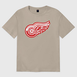 Футболка оверсайз женская Detroit Red Wings, цвет: миндальный