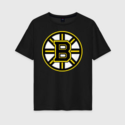 Футболка оверсайз женская Boston Bruins, цвет: черный