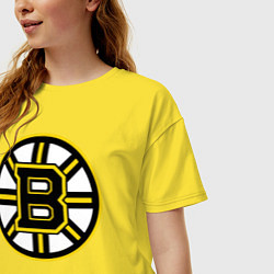Футболка оверсайз женская Boston Bruins, цвет: желтый — фото 2
