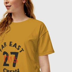 Футболка оверсайз женская Far East 27 Crew, цвет: горчичный — фото 2