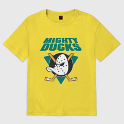 Женская футболка оверсайз Anaheim Mighty Ducks