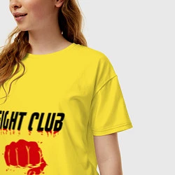 Футболка оверсайз женская Fight Club, цвет: желтый — фото 2