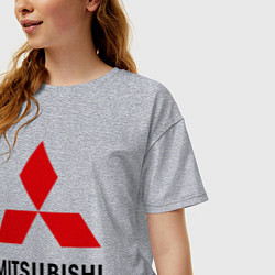 Футболка оверсайз женская Mitsubishi, цвет: меланж — фото 2