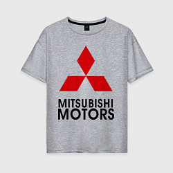 Футболка оверсайз женская Mitsubishi, цвет: меланж
