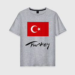 Футболка оверсайз женская Turkey, цвет: меланж