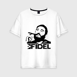 Футболка оверсайз женская FIdel, цвет: белый