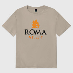 Футболка оверсайз женская AS Roma 1927, цвет: миндальный