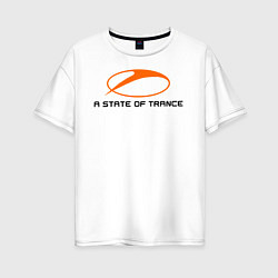 Футболка оверсайз женская A State of Trance, цвет: белый