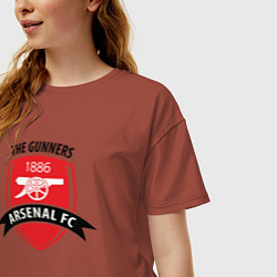 Футболка оверсайз женская FC Arsenal: The Gunners, цвет: кирпичный — фото 2