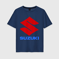 Футболка оверсайз женская Suzuki цвета тёмно-синий — фото 1