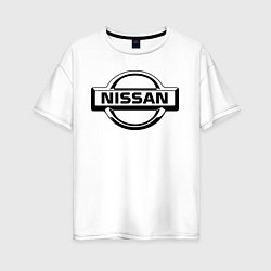 Футболка оверсайз женская Nissan club, цвет: белый